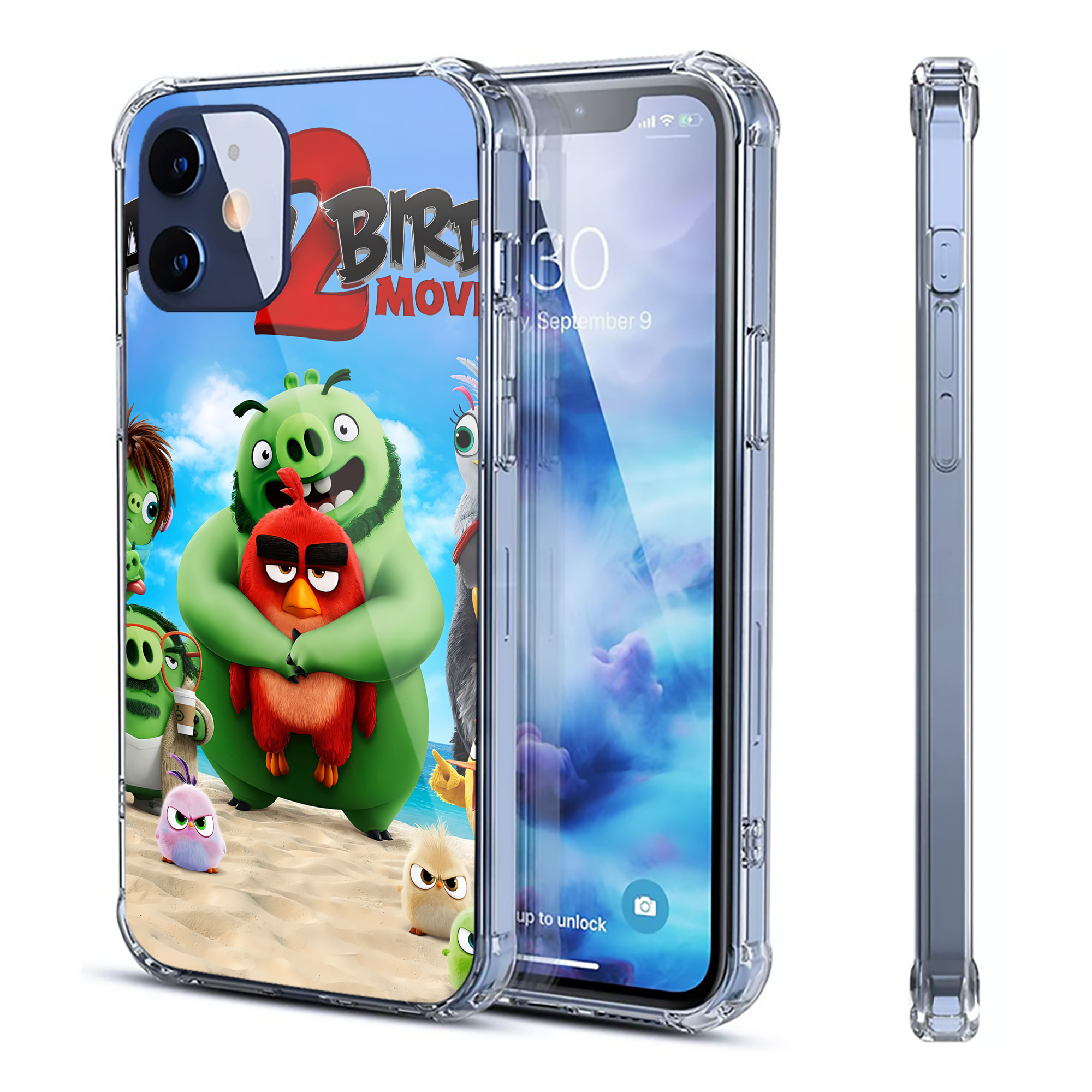 （画像用） Angry Birds アングリーバード 【iPhone 12シリーズ対応】透明スマホケース（クリアソフトケース）